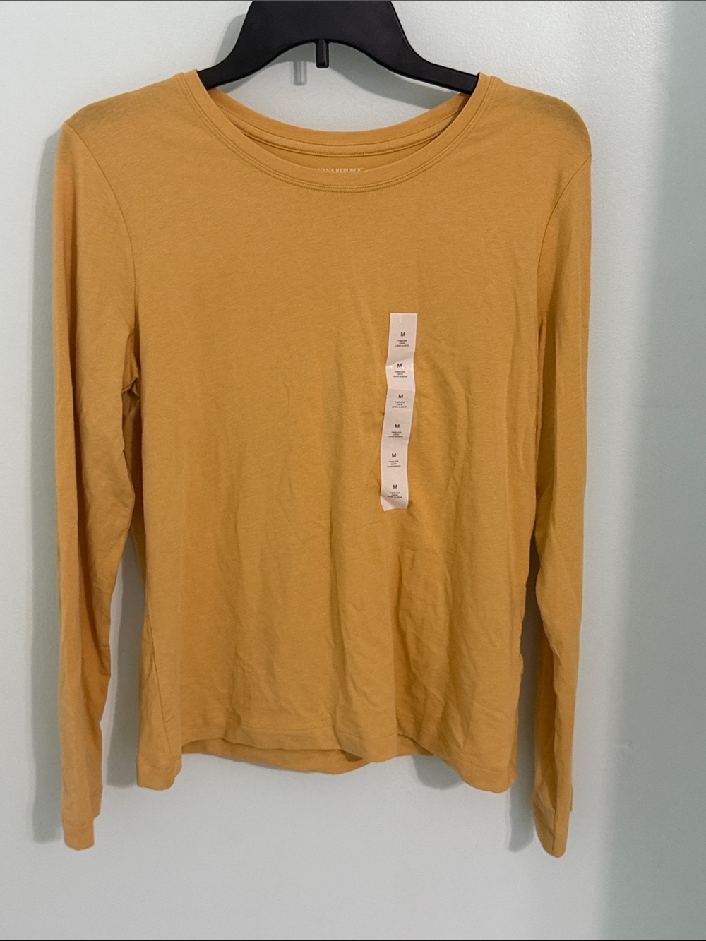 Banana Republic Long-Sleeve Crewneck Top in Mustard